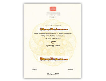 Temasek Polytechnic - Fake Diploma Sample from Singapore